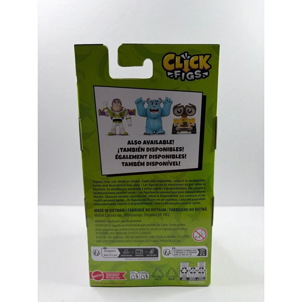 Mattel Disney Pixar Toy Story Buzz Lightyear Click Figs Action Figure JCV90